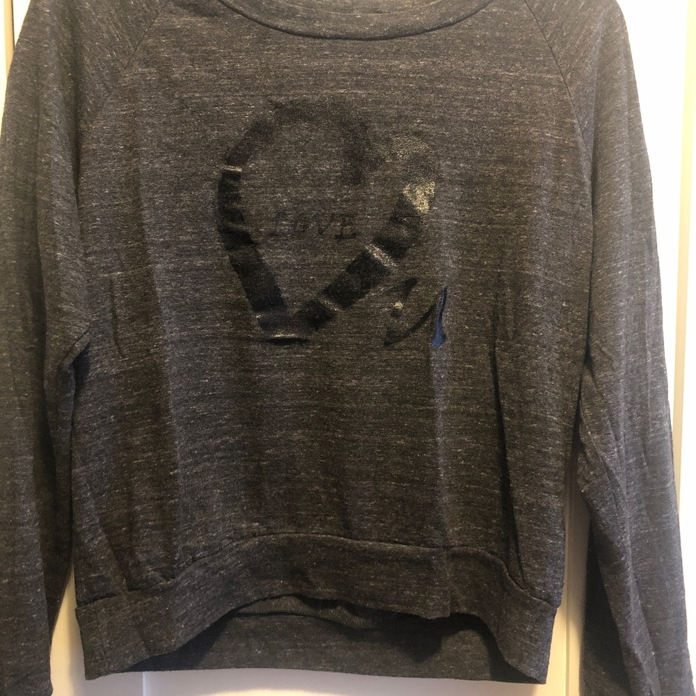Love U grey Long sleeve top